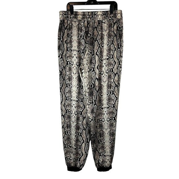 Cami NYC Size Small Zoe Silk Joggers Pants Snakeskin Python Beige - Picture 2 of 7